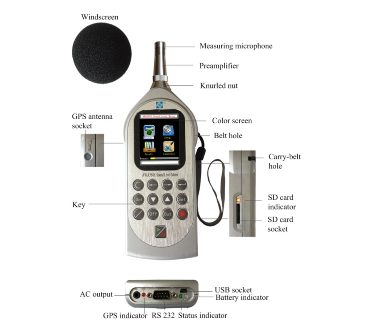 AWA5688 Multifunction Sound Level Meter