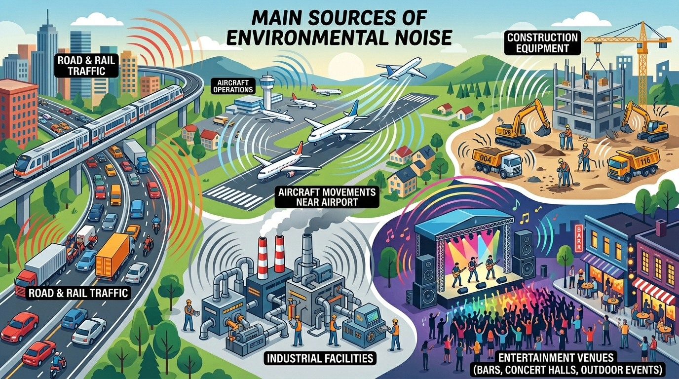 common sources of environmental noise